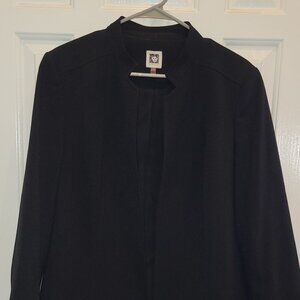 Black blazer with asian inspired collar